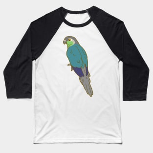 Turquoise Green Cheek Conure Baseball T-Shirt